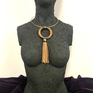 Lux Alchemy Designer Crystal Tassel Necklace